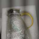 Baffect Water Pitcher, High Borosilicate Glass Jug with Stainless Steel Lid, Leakproof Fridge Door Carafe for Hot or Cold Beverage (1.8 L/63 oz.)