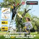 Ecarke 2-in-1 Electric Pole Saw Compatible with Dewalt 20V Battery, 6 Inch Mini Chainsaw Brushless Tree Trimmer with Extension Pole, 16FT Max Total Reach, Tree Saw for Trimming Pruning (Tool Only)
