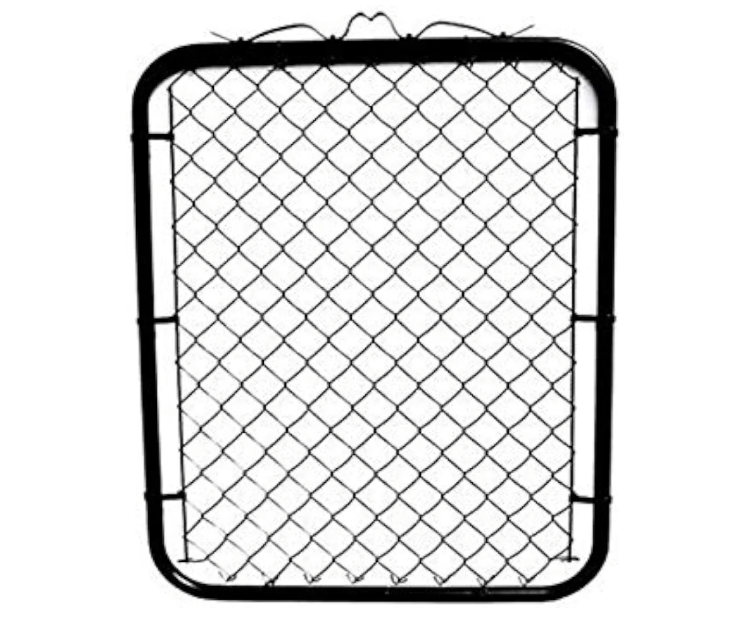 Black Coated Chain Link Fence Gate 48-inch Overall Height by 32-inch Frame Width (Fit a 36-inch Opening), 1 Pack Walk Through Farm Gate