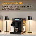 Kakanuo Cordless Table Lamp Rechargeable Black - KK 2 Pack 5000mAH Battery Operated Lamp for Counter, 3 Color Stepless Dimming Wireless Lamp for Dining Kitchen, Outdoor Patio, Touch Control