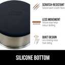 GORILLA GRIP Set of 2 Dog Bowls, Holds 6 Cups (48 fl oz), Heavy Duty Metal Food and Water Bowl for Feeding Dogs and Cats, Dishwasher Safe, Rust Resistant Stainless Steel, BPA Free Rubber Base, Black