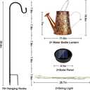 Forlivese 2PCS Solar Watering Can with Lights, Solar Lights Outdoor Decorations with Hanging,Waterproof Watering Can Landscape Light for Patio Gardening Pathway 90LED