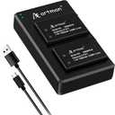 Artman LP-E17 Battery 2-Pack and USB Dual Charger Kit for Canon Eos R50 RP R10 Rebel T8i T7i T6i T6s SL2 SL3 EOS M6 M5 M3 77D 200D 750D 760D, 800D 8000D KISS X8i DSLR Camera (Black)