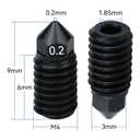 6pcs for Bambu Nozzles,Upgrade 500 High Temperature Wear-Ristant Removable Hardened Steel Nozzle for Bambu Lab A1Mini 3D Printer Hotend 0.2mm*1 0.4mm*3 0.6mm*1 0.8mm*1