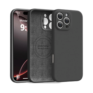 Ktele Magnetic for iPhone 16 Pro Max Case [Compatible with Magsafe] [Premium Silicone Satin-Smooth Touch] Slim Shockproof Anti-Scratch Microfiber Lining Case, 6.9 inch, Black