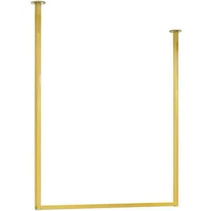 Golden Clothing Store Simple Wall Mounted Metal Display Rack, Window Ceiling Hanging Garment Racks, U-shaped Shelf, Wedding Dress Organization, Home Clothes Rod Storage Towel Rack (39" L)