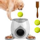 ABULL Interactive Dog Puzzle Toy - Drop The Ball to Get Treats, 2-in-1 Treat Dispenser & Slow Feeder for Healthy Eating, Keep Them Busy and Stop Boredom, Fun and Durable for All Breeds (Gray)