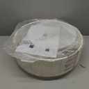 SineRise 16'' Rattan Flush Mount Ceiling Light Fixture, 2-Tier Drum Hand-Woven Boho Flush Mount Ceiling Light, Farmhouse Light Fixture for Living Room, Kitchen, Bedroom Foyer Entryway ect, White