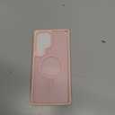 RALEAVO for Samsung Galaxy S24 Ultra Case Strong Magnetic Clear Cover [Compatible with Magsafe] Slim Shockproof Protective Phone Cover for S24 Ultra Phone Case with Transparent Hard Back,Pink