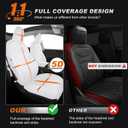 AOMSAZTO Car Seat Cover for Tesla Model Y 2020 2021 2022 2023 2024 2025 2026 5 Seats (Not for Performance) - Full Set Customized White Seat Covers (with Armrest Cover)