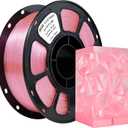 iBOSS Translucent Glitter PLA+ Pink Filament, Clear PLA Plus Filament 1.75mm, 1KG/2.2lb 3D Printer Filament Transparent Glitter Pink Filament, Clear 3D Printing Filament Fit Most FDM 3D Printers