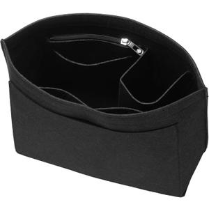 uxcell Purse Organizer Insert, Felt Tote Bag Organizer Insert, Purse Dividers for Handbag Inside Purse, Black