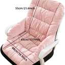 Desk Chair Cushion with High Back Support Office Chair Pad with Non-Slip Bottom Soft Cute Pink Seat Cushion for Office Car Gamer Home Kitchen
