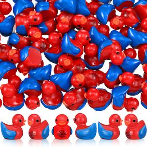 60 Pcs Mini Resin Spiderweb Ducks Tiny Duck Miniature with Spiderweb Small Resin Animals Figures Landscape Decor for Home Office Car Decor Festive Gift