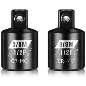 BLACKROBOT 1 Piece 1/2F To 3/8M Impact Socket Adapter Set,SAE Drive Cr-Mo Steel Exceeds ANSI Standards, Square Drive Reducer for Impact Driver Wrench