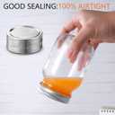 100-Count [Wide Mouth] Canning Lids for Ball, Kerr Jars - Split-Type Metal Mason Jar Lids for Canning - Food Grade Material, 100% Fit & Airtight for Regular Mouth Jars (86mm Wide Mouth100 Lids)