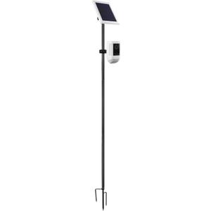 31.49 or 47.24 inch Ground Stake Mount Stand with Solar Panel Mount for Ring, Blink, Arlo, Eufy, Wyze, Google Nest, Simplisafe Cameras and Solar Panels Ground Stake BracketBlack