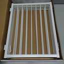 Freestanding Short Dog Gate, 16.5" Tall Small Pet Gate Easily Step Over, Metal Foldable Pet Gate, Up to 51" Wide Puppy Fence, Gate for Stairs and Doorways, Indoor, Outdoor Use, No Drill Pressure Mount