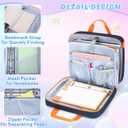 YARWO 2026 New Zipper Binder Bag 3 Ring Trapper Keeper Holds 500 Sheets
