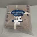 MooMee Bedding Duvet Cover Set 100% Washed Cotton Linen Like Textured Breathable Durable Soft Comfy (Solid Brown, King 104"x90")