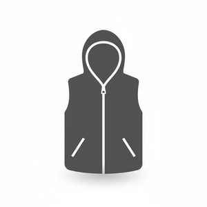 Man Hooded Vest White Rave Outfit Burning Man Large