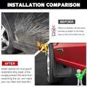 AG's Mud Flaps Fit for 2021-2024 Ford F150 Mud Flaps No Drill Guards Splash Fits for 2021 2022 2023 2024 Ford F150 Accessories(Not fit Raptor/Lightning and Fender Flares) with Installation Hardware
