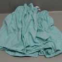 Wrap Around Dust Ruffle Bed Skirt - Spa Blue - for Full Size Beds with 12 Inch Drop - Easy Fit Elastic Strap - Adjustable Pleated Bedskirt w/Brushed Fabric Wrinkle Free - for Women, Men, Kids & Teens