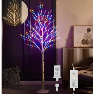 Birchlitland LED Birch Tree 6FT 330L Multiple Colors Fairy Lights, Lighted Trees for Indoor Outdoor Home Thanksgiving Christmas Holiday Decoration