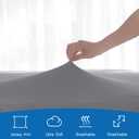 Split Top King Sheets Only, Head King Sheet for 34" Top Split from Head Adjustable Bed, Up to 18" Deep Pocket, Half Split Bed Mattress Sheets, Gray