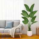 Bird of Paradise Artificial Plant, 5ft Tall Faux Plant Indoor with 10 Trunks, Large Fake Plants Perfect Indoor Artificial Tree for Home Living Room, Office Decor