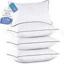 JOLLYVOGUE Pillows Standard Size Set of 4, Collection Bed Pillows for Sleeping, Hotel Quality Pillows for Side, Back and Stomach Sleepers, Soft Supportive Oeko-Tex Certified Down Alternative Filling