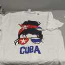 Cuba for Girl Cuban Flag for Women Cubana T-Shirt Size XL