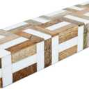 Handicrafts Home White Decorative Storage Box with Lid Wood Entryway Organizer Key Holder Box Console Table Storage for Hallway – Resin Inlay Marquet Chase Collection - 10x2.5x1.5