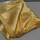 10 Pcs Gold Satin Chair Sashes Bows Universal Chair Cover for Wedding Reception Events Banquets Party, Hotel Event Decorations, 6 x 108 inch