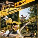 4 in 1 Cordless Pole Saw & Pruning Shears Combo for Dewalt 20V Max Battery(Not Included), 8 Inch Mini Chainsaw & Electric Pruner with 15 Ft Reach Extension Pole for Branch Cutting Tree Trimming