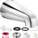 Universal Bathtub Faucet Tub Spout  Fast-Fill, No-Leak, Easy Install Metal Tub Faucet Replacement, Fits 1/2" Slip-Fit Copper Pipe and 1/2" IPS & 3/4" IPS Thread Connections (Chrome)