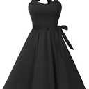 Topdress Women'sVintage Polka Audrey Dress 1950s Halter Retro Cocktail Dress, L