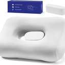 Adjustable Ear Pillow for Side Sleepers - 2-in-1 Modular Design, 60D Memory Foam Neck Support Pillow, Firm Cervical Support for CNH & Ear Piercing Relief, Washable Cooling Cover (White)