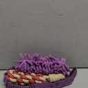 Dog Puppy Toys Dog Squeak Toys Plush Dog Toy with Dog Ropes Knots for Fun and Teeth Cleaning,Tug of War Toys, Puppy Chew Toys, Dog Rope Toys for Training Small, Large Dogs (Purple, Dog Bite Stick Toy)