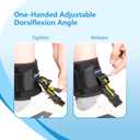 AFO Foot Drop Brace for Walking, Upgraded Zinc Alloy Hook, Includes Eyelet Hook for Elastic Laces, Adjustable Drop Foot Support Brace Fits Left or Right Foot for Men & Women, L/XL