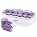 Conair Hot Rollers for Long, Medium & Short Hair, 12 Ceramic Flocked 1-Inch and 1-Inch Heated Hair Rollers with Clips, Hot Curlers for Women, Volume & Curls
