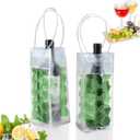 Wine Cooler Sleeve - Single Bottle Frozen Insulator, Beverage Chiller for Wine Lovers (Green, Pack of 1)
