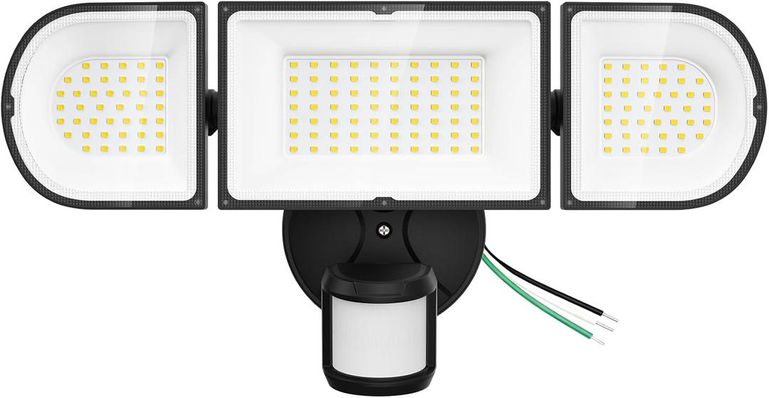 SZPOWER 150W Motion Sensor Lights Outdoor for Outside, 15000LM LED Flood Lights Outdoor Wired Dusk to Dawn, Exterior Security Floodlight Fixture Waterproof IP65, Outdoor Lighting for House, Garage