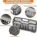 UPGRADED 8562043 WP8562043 Universal Dishwasher Silverware Basket For Kitchenaid Dishwasher Utensil Basket Kitchen Aid Dishwasher Silverware Basket, Whirlpool Dishwasher Basket, Kenmore Utensil Basket