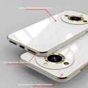 Compatible with Realme 11 Pro Plus Case Silicone Pink, Plating for Realme 11 Pro Plus Phone Case Shockproof Thin and Soft Cover (White)