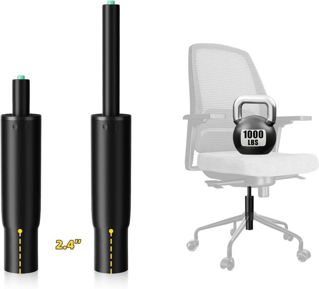 7 Inches to 11 Inches Short Office Chair Cylinder Replacement, 4" Stroke, Heavy Duty 1000 lbs, Lower the Seat Height by 2", Fit for Office Chair High Base Short Person, Class 4 (Sinking 2.4")