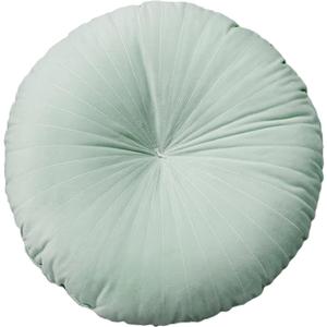 HLOVME Round Pillow Cushion for Couch Velvet Decorative Small Throw Pillow Solid Color for Living Room Bed Floor 15.7, Mint Green