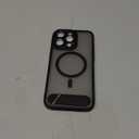 Magnetic Compatible with iPhone 15 Pro Max Case, [Built-in Kickstand][Full Camera Protection][Compatible with MagSafe][Anti-Fingerprint] Shockproof Phone Case for iPhone 15 Pro Max 6.7",Black