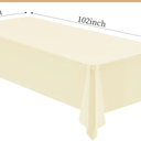 1 Pack Beige Tablecloth 60 x 102 Inch Beige Table Cloth for 6 Foot Rectangle Tables Cream Tablecloth Washable Polyester Fabric Cream Table Cloth Rectangle for Wedding Party Banquet Dining Table