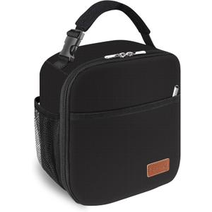 Femuar Lunch Box for Men Women Adults, Small Lunchbox for Work Picnic - Reusable Lunch bag Portable Lunch tote, Black